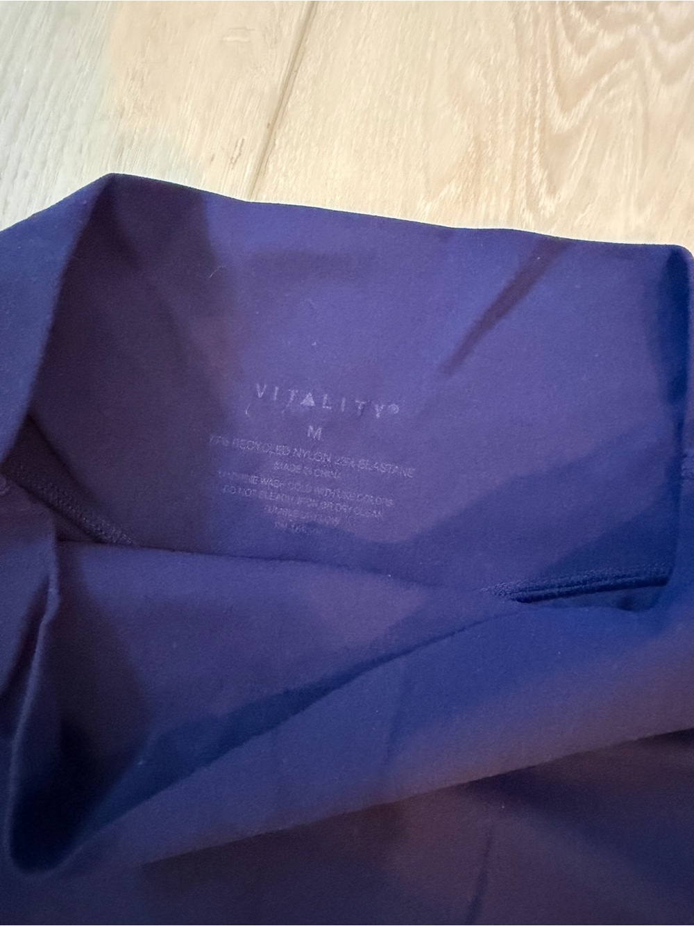 Vitality High-Waist Navy Biker Shorts - Picture 2 of 3
